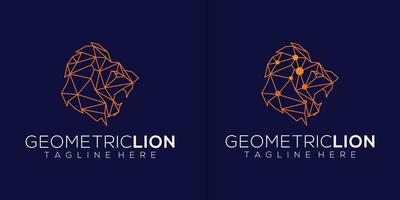 LION GEOMETRIC LINE ABSTRACT COLLECTION. VECTOR ILLUSTRATION TEMPLATE