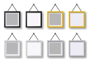 Blank picture frame. Realistic frames for paintings or photographs. vector