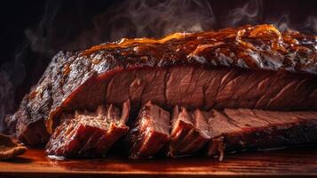 American barbecue beef brisket Illustration photo