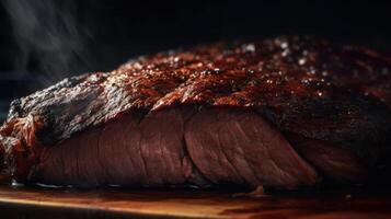 American barbecue beef brisket Illustration photo