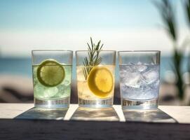 Lemonade with lemon. Illustration photo