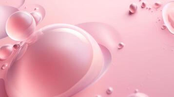 Pink pastel background with drops. Illustration photo