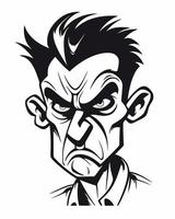 Angry Man Caricature Face vector