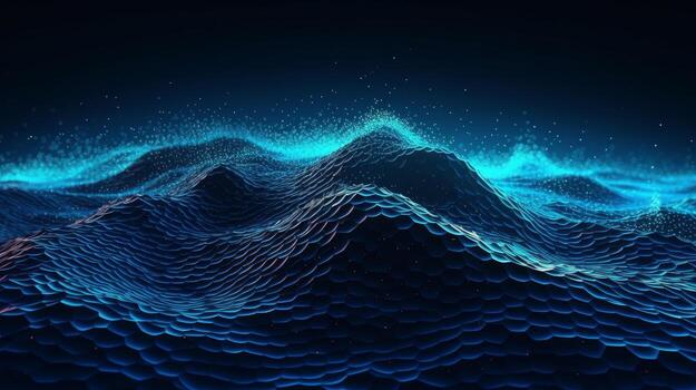 alto tecnología futurista computadora gráficos fondo, ilustración ai generativo foto