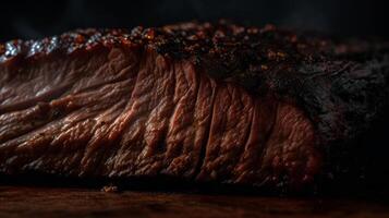 American barbecue beef brisket Illustration photo