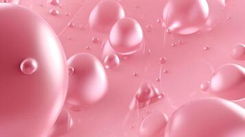 rosado pastel antecedentes con gotas. ilustración ai generativo foto