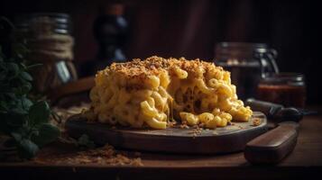 Baked macaroni and cheese Illustration photo