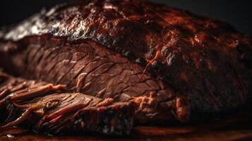 American barbecue beef brisket Illustration photo