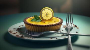 Lemon Tart. Illustration photo