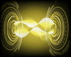 gold network light of circle code abstract technology background photo