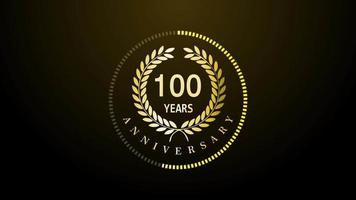 100th Year Celebration gold color luxury sparkling elegant video