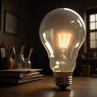 Lightbulb and idea photo