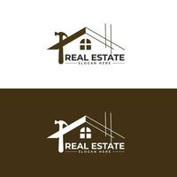 real inmuebles logo diseño, real bienes, edificio, y construcción logo vector diseño.