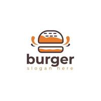 plantilla de vector de diseño de logotipo de hamburguesa