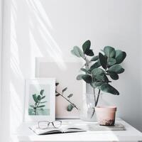 Minimalist background for post in social network. Illustration photo