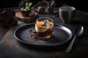 Coffee dessert. Illustration photo