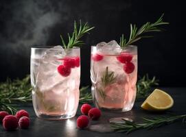 Raspberry cocktail. Illustration photo