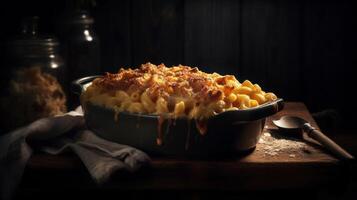 Baked macaroni and cheese Illustration photo