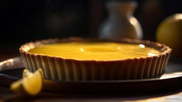 Lemon tart. Illustration photo