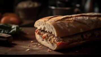 Argentine sausage sandwich Illustration photo