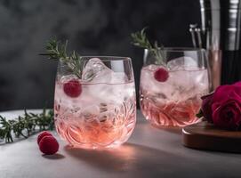 Raspberry cocktail. Illustration photo