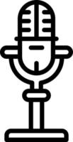 line icon for microphone vector