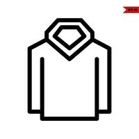 icono de línea de chaqueta vector