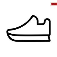 icono de línea de zapatos vector