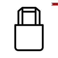 bolsa de mano línea icono vector