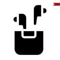 headphone glyph icon vector