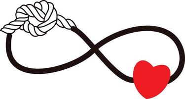 Knotted Infinity Heart vector