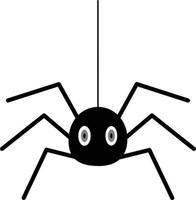 Simple clipart style cute spider icon vector