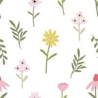 Floral spring seamless pattern. Flower vector decor