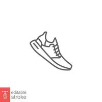 Running shoes line icon. Simple outline style. Fitness and sport, gym sign. Thin line symbol. Vector illustration isolated on white background. Editable stroke EPS 10.