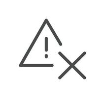 Warning related icon outline and linear vector. vector