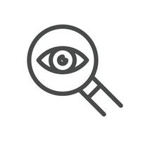 Eye related icon outline and linear vector. vector