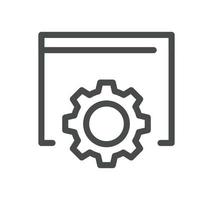 Engineering related icon outline and linear vector. vector