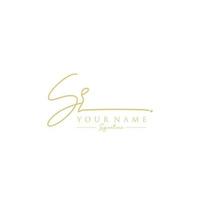 Letter SR Signature Logo Template Vector