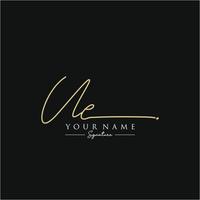 Letter UE Signature Logo Template Vector