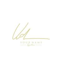 Letter VD Signature Logo Template Vector