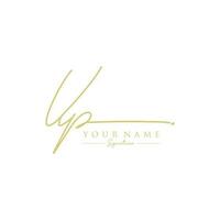 Letter VP Signature Logo Template Vector