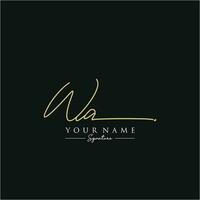 Letter WA Signature Logo Template Vector