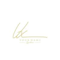 Letter VX Signature Logo Template Vector