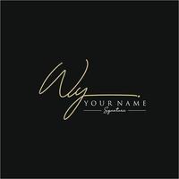 Letter WY Signature Logo Template Vector