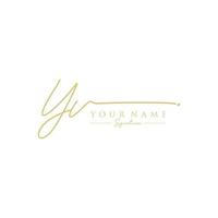 Letter YV Signature Logo Template Vector