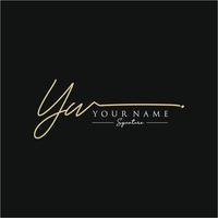 Letter YW Signature Logo Template Vector