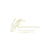 Letter YT Signature Logo Template Vector