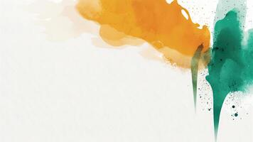 Simple green and yellow watercolor background. photo