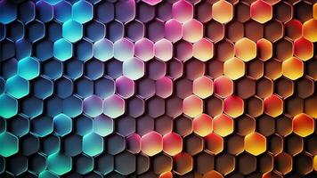 hexagonal modelo antecedentes degradado. ai generado foto