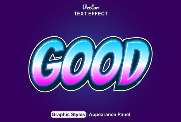 good text effect with blue graphic style and editable.